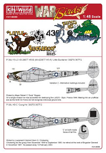 Декаль 1/48 Lockheed P-38J-15-LO Lightning (Kits-World)