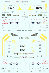 Декаль 1/72 Boeing F/A-18E F/A-18F Super Hornets (2) (Microscale)