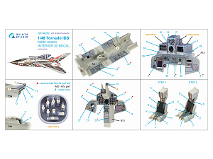 3D Декаль интерьера кабины Tornado IDS Italian (Revell) (с 3D-печатными деталями)