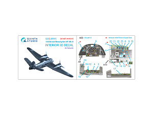 3D Декаль интерьера кабины Bristol Beaufighter NF.Mk.VI (Tamiya) (малая версия)