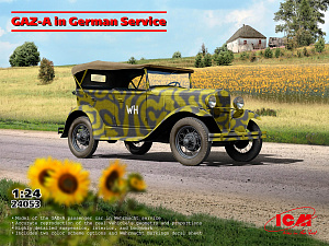 Сборная модель 1/24 GAZ-A in German Service (2x camo) (ICM)