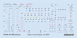 Декаль 1/72 Bf 109G stencils (EDU)