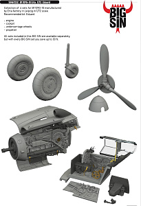 Дополнения из смолы 1/72 Messerschmitt Bf-109G-10 Erla (collection of 4 sets) (для модели Eduard)