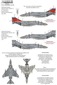 Декаль 1/48 McDonnell-Douglas FGR.2 Phantom (10) in late grey camouflage (Xtradecal)