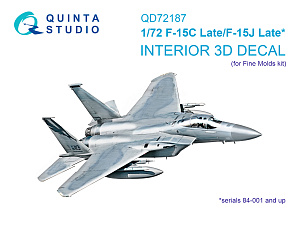 3D Декаль интерьера кабины F-15C Late/J Late (Fine Molds)QD72187