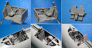 Дополнения из смолы 1/48 P-47N кабина пилота (Academy) (Vector)