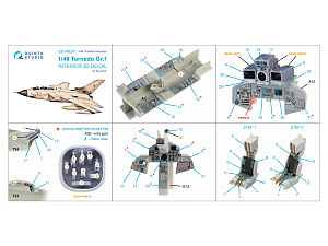 3D Декаль интерьера кабины Tornado GR.1 (Revell) (с 3D-печатными деталями)