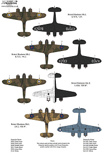 Декаль 1/48 Bristol Blenheim Mk.I/Mk.IF (4) (Xtradecal)