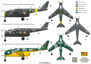 Сборная модель 1/48 Messerschmitt P.1101 Nightfighter (RS Models)