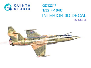 3D Декаль интерьера кабины F-104C (Italeri)
