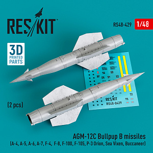 Дополнения из смолы 1/48 AGM-12C Bullpup B missiles (2 pcs) (ResKit)