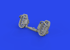 Дополнения из смолы 1/72 Messerschmitt Bf-109E rudder pedals late