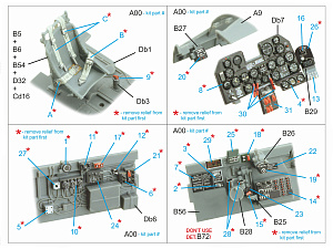 3D Декаль интерьера для P-47 D-30 (Miniart)