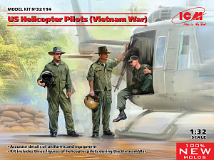Дополнения из смолы 1/32 US Helicopter Pilots, Vietnam War (3 fig.) (ICM)