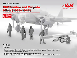 Дополнения из смолы 1/48 RAF Bomber & Torpedo Pilots, 1939-45 (5 fig.) (ICM)