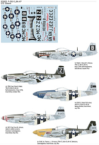 Декаль 1/72 P-51D-5 '8th AF' (EDU)