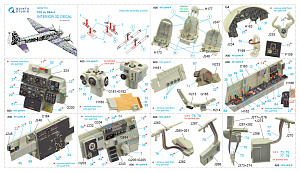 3D Декаль интерьера кабины Ju 88A-4 (Revell)