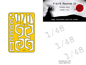 McDonnell F-4J/F-4S Phantom II wheels and canopy frame paint mask (outside only) (Zoukei-Mura kits)