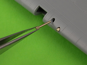 Дополнения из латуни 1/48 Hawker Hurricane Mk.IIb - насадки на ствол и крепление для прицела