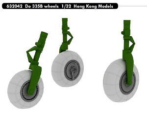 Дополнения из смолы 1/32 Колеса Dornier Do-335B-2 'Zers (утяж.шина) (для Hong Kong Models kits)