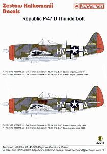 Декаль 1/32 Republic P-47D Thunderbolt 'Bubbletop' (2) (Techmod)