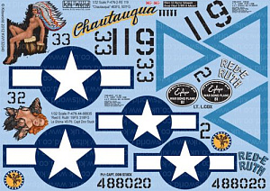 Декаль 1/32 Republic P-47N-2-RE Thunderbolt 119 'Chatauqua' (Kits-World)