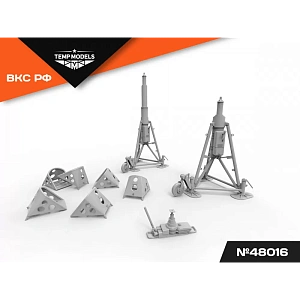 Дополнения из смолы 1/48 Набор стопорных колодок, домкратов (Temp Models)