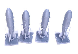 Дополнения из смолы 1/72 Бомбы ФАБ-250M62 (4шт) (Mazhor Models)