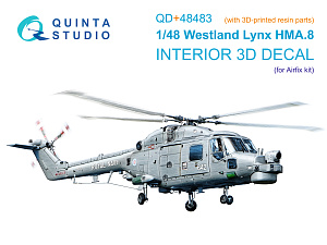3D Декаль интерьера кабины Lynx HMA8 (Airfix) (с 3D-печатными деталями)