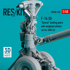 Дополнения из смолы 1/48 Grumman F-14D Tomcat landing gears with weighted wheels set (ResKit)