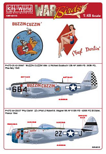 Декаль 1/48 Republic P-47D Thunderbolt 44-20437 2Z-J 'Phil Darlin'(Kits-World)