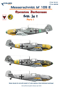 Декаль 1/48 Bf-109 E (Schl)/LG 2 (Operation Barbarossa) Part I (Colibri Decals)