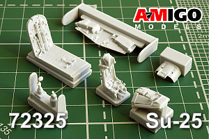 Дополнения из смолы 1/72 Кабина самолета Су-25 с катапультным креслом К-36 (Amigo Models)