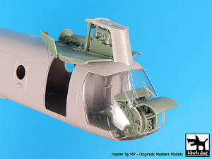 Дополнения из смолы 1/72 Передний двигатель и кабина пилота Boeing CH-46D Sea Knight (Hobby Boss)