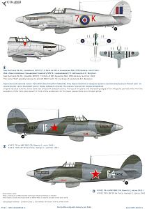 Декаль 1/72 Hurricane Mk IIC (Nicki, Jessie, uncle Loseph) (Colibri Decals)