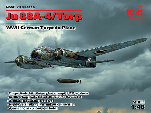 Сборная модель 1/48 Ju 88A-4/Torp German WWII Torpedo Plane (ICM)