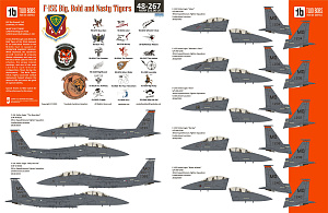 Декаль 1/48 McDonnell F-15E Strike Eagle Nose art from the Tigers of Mountain Home AFB  (Two Bobs)