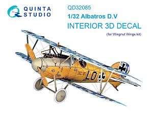 3D Декаль интерьера кабины Albatros D.V (Wingnut Wings)