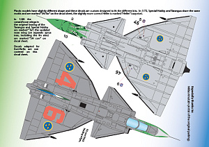 Декаль 1/72 Saab JA-37 Viggen "Great Lake Monster" (Moose Republic Decals)