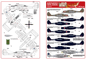 Декаль 1/48 Northrop P-61A-5 Black Widow (Kits-World)