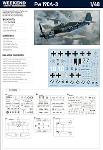 Сборная модель 1/48 Focke-Wulf Fw-190A-3 The Weekend edition (Eduard kits)