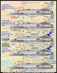 Декаль 1/72 Colors & Markings of USAF Super Sabres (Furball Aero-Design)