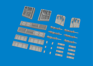 Дополнения из смолы 1/48 Оружейные отсеки Curtiss P-40E Warhawk (для модели Eduard)
