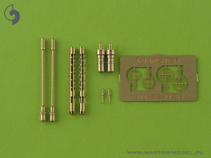 Дополнения из латуни 1/32 Немецкие пулеметы MG.81 и MG.81Z с точеными стволами и травл. приц.(2шт)
