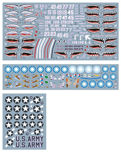 Декаль 1/72 AVG/23rd FG (Curtiss Hawk 81A and P-40 Warhawk era 1941-44) (DK Decals)