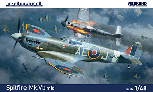 Сборная модель 1/48 Supermarine Spitfire Mk.Vb mid Weekend edition (Eduard kits)