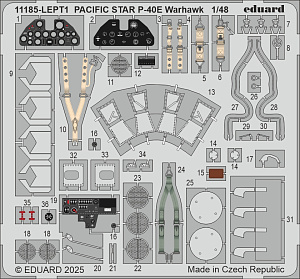Сборная модель 1/48 PACIFIC STAR Curtiss P-40E Warhawk DUAL COMBO (Eduard kits)