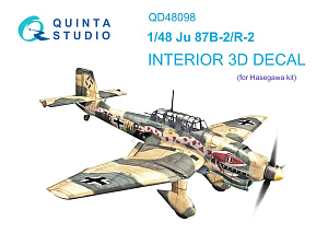 3D Декаль интерьера кабины Ju 87B-2/R-2 (Hasegawa)