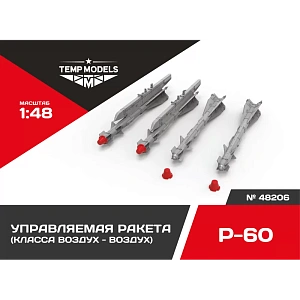 Дополнения из смолы 1/48 Управляемая ракета Р-60 (Temp Models)/ МиГ-21, МиГ-23, МиГ-25, МиГ-29, МиГ-31, Су-17, Су-24, Су-25, Як-38, Ми-24