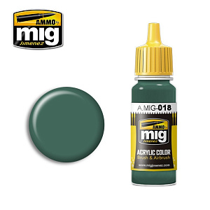 Краска акриловая POLIZEI GRUN (Полицейский зеленый) (Ammo Mig) (17ml)